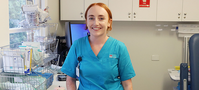 Podiatrist Monique Wilson-Stott standing in her clinic room