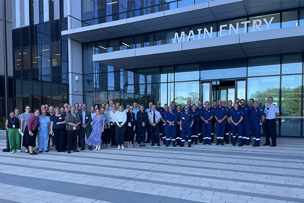 staff at Tweed Valley Hospital on move day