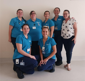 SCU Nursing students on placement at Casino with Liz Nichols, Student Educator 